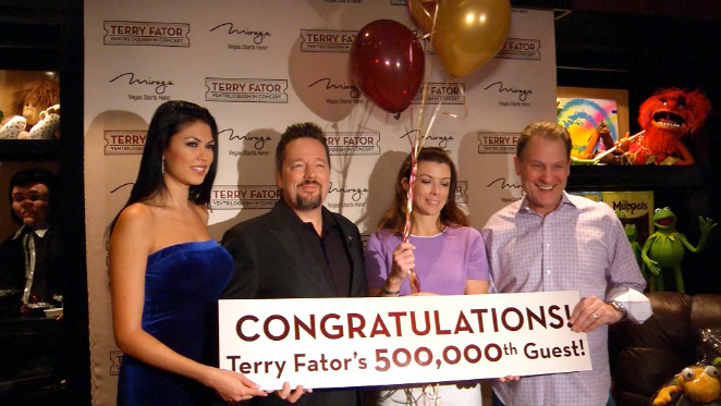 Terry Greets his 500,000th ticket purchaser
